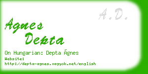 agnes depta business card